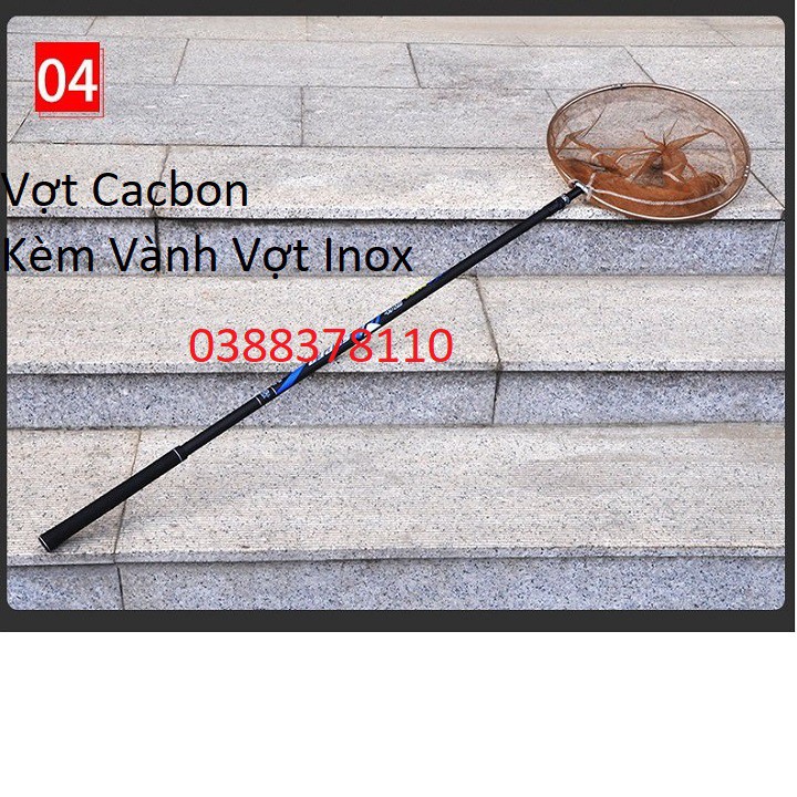 Vợt Cacbon Kèm Vành Vợt Inox - VC 1