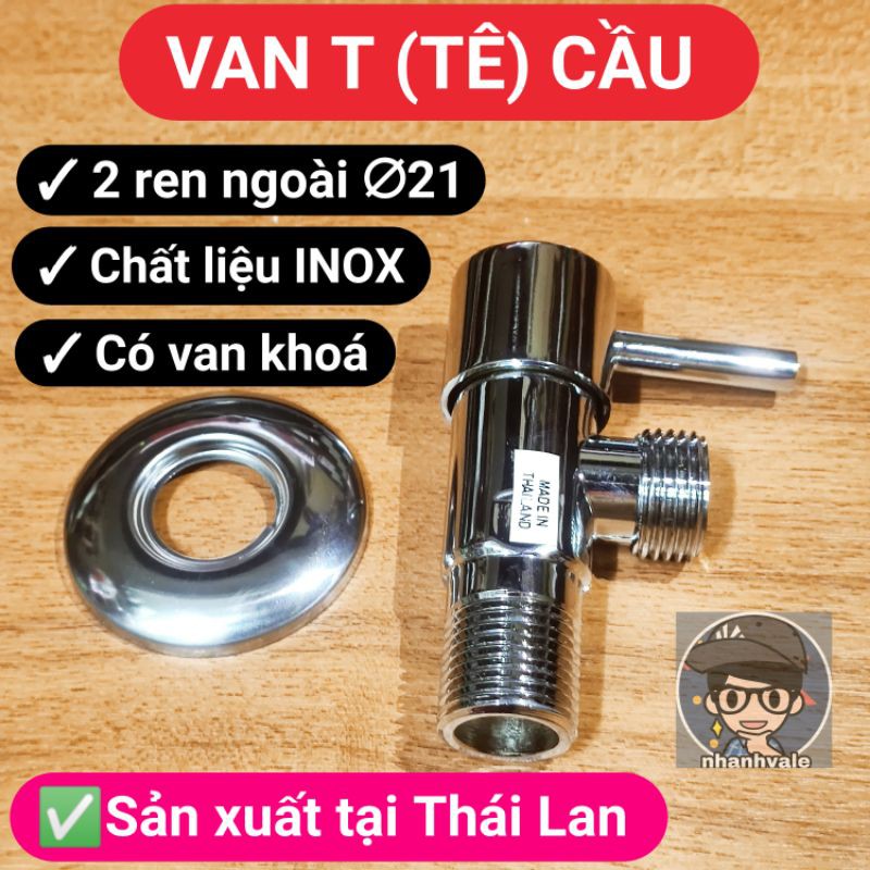 Van T (Tê) cầu - T chia 2 rẽ / chất liệu INOX bóng