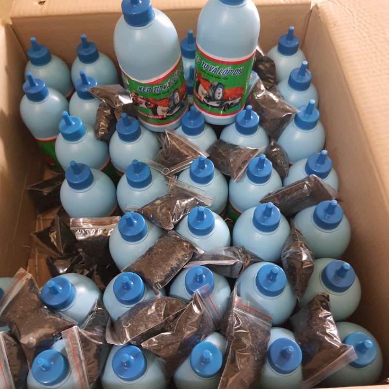 Keo vá lốp THẦN VÁ lọ to 500ml.