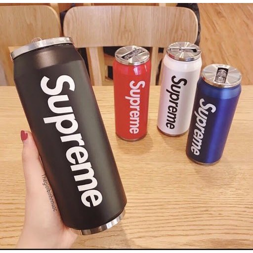 Bình Giữ nhiệt Hình Lon Nước 500ml Kèm Ống Hút, giữ nhiệt tốt, tiện lợi cho văn phòng, học sinh