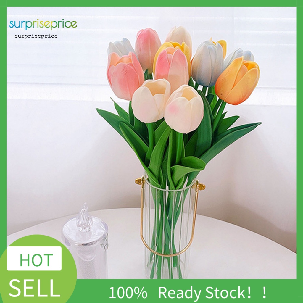 Set 3 Bông Hoa Tulip Nhân Tạo Nhiều Màu Sắc Dùng Để Trang Trí