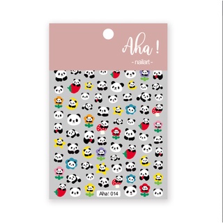 Sticker 3d gấu trúc - hình dán móng aha! 014