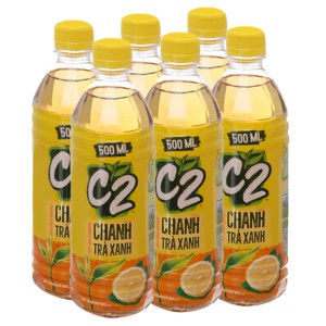 [Mã GROSALE giảm 10% đơn 150K] [chai lớn] Thùng 24 chai trà xanh C2 vị chanh 500ml