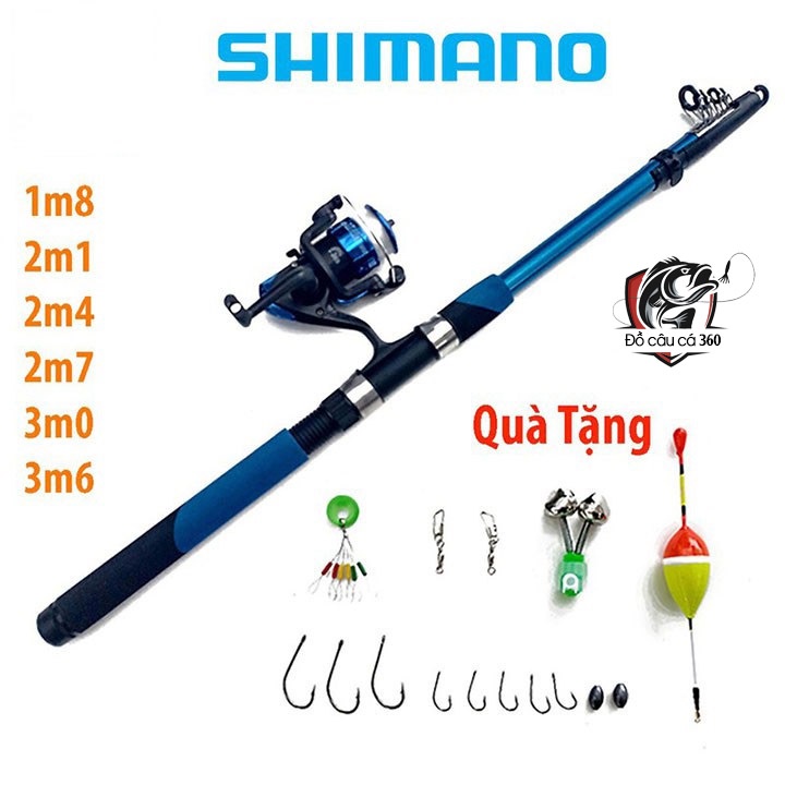 Bộ Cần Câu Máy Shimano Tặng Kèm Dây Câu Lưỡi Câu Và Phụ Kiện Đầy Đủ Như Hình