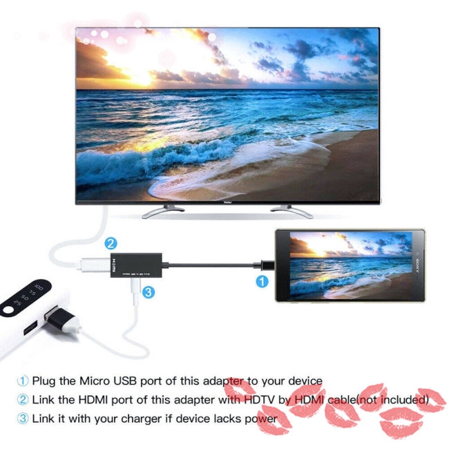 Cáp Chuyển Đổi Cổng Micro Usb Sang Hdmi Cho Điện Thoại