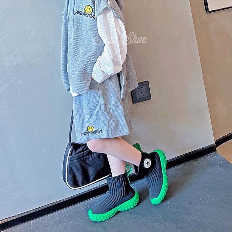 Oeteo Giày Bốt Vải Dệt Cổ Thấp Thời Trang Cho Bé