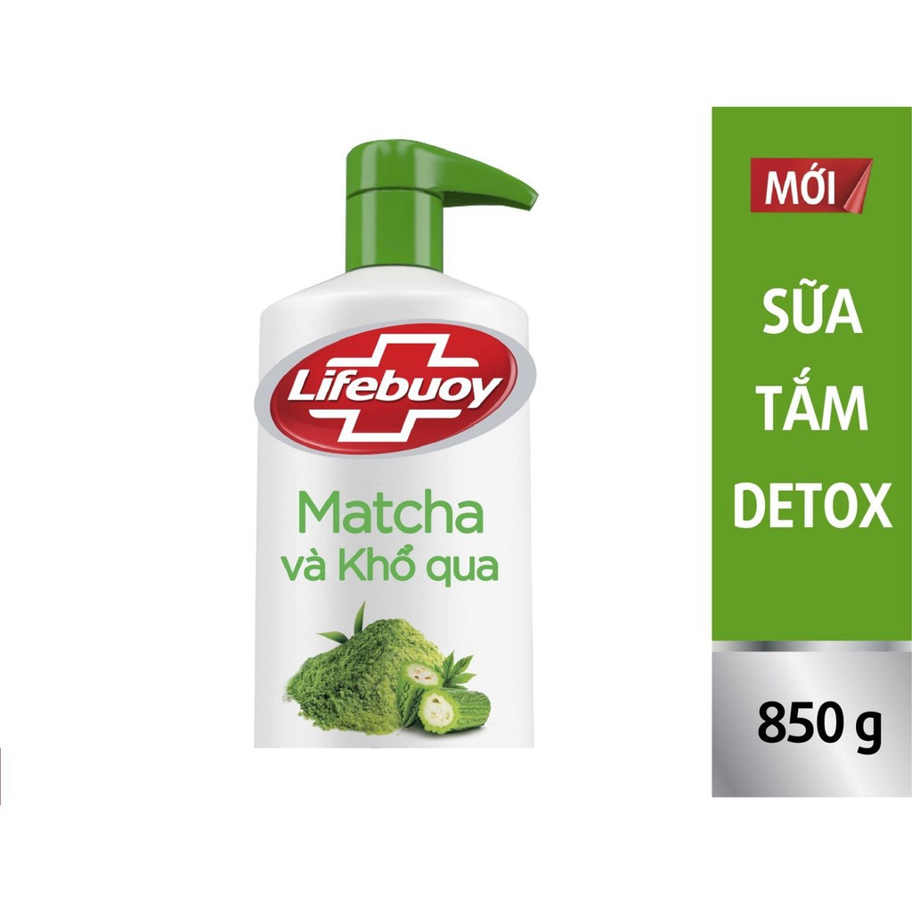 Sữa tắm detox diệt khuẩn Lifebuoy Matcha khổ qua 850g