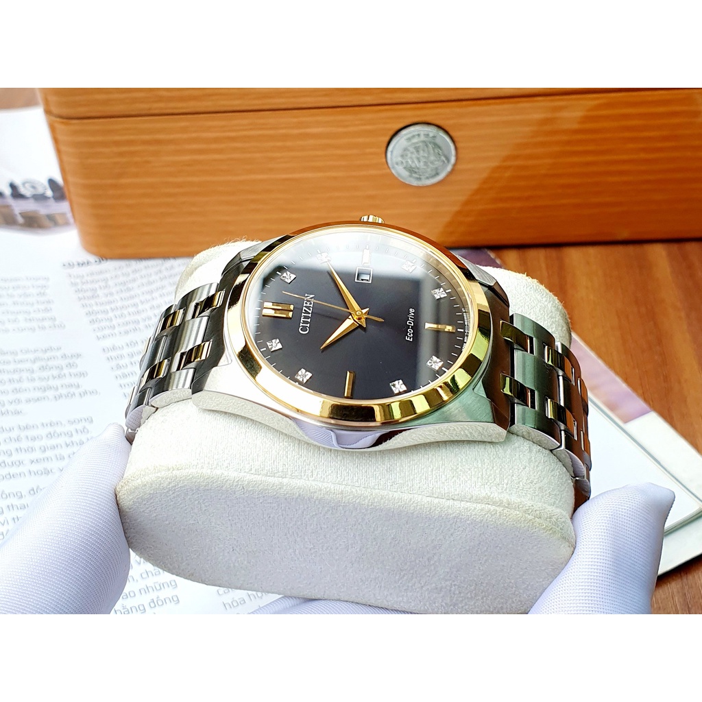 Đồng hồ nam chính hãng Citizen Eco-drive Corso Diamond BM7107-50E - Máy pin năng lượng ánh sáng - Kính Sapphire