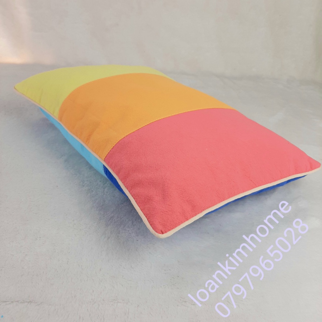 Bộ nệm gối nhà trẻ kara 6 màu Kimhome cho bé đi mẫu giáo 1 đến 5 tuổi.