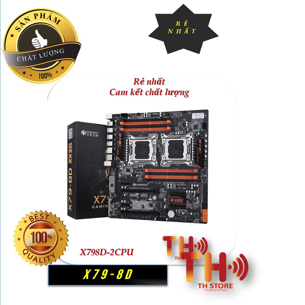 Mainboard Huananzhi X79 4D X79 8D Dual CPU Xeon E5 2650v2 16 nhân 32 luồng ~i9 9900k siêu khủng  bảo hành đổi mới 100% | BigBuy360 - bigbuy360.vn