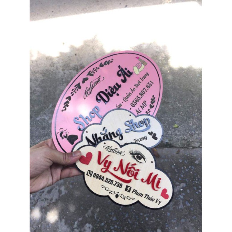 Bảng Gỗ Trang Trí - Khắc Tên Shop, Logo Theo Yêu Cầu - Tuyển CTV