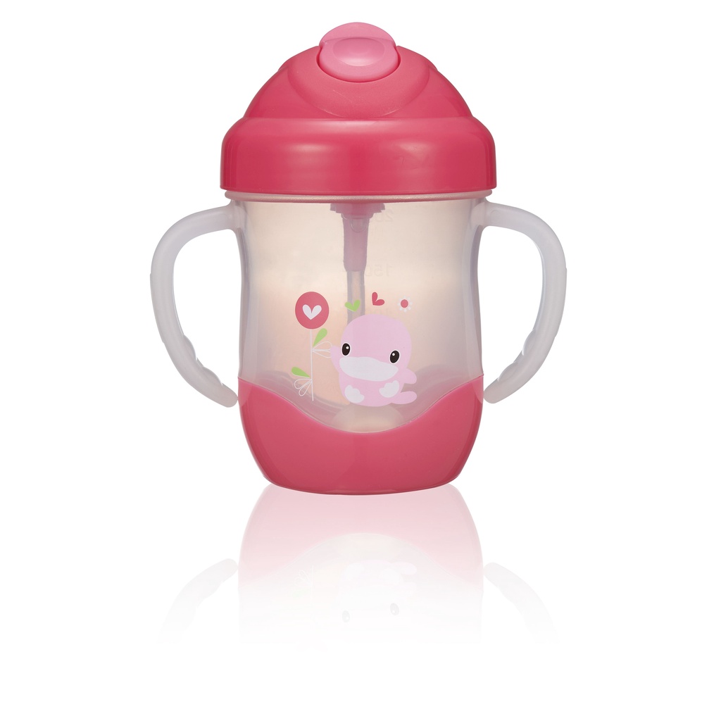 Bình uống nước ống hút có tay cầm KUKU KU5452A - 200ml