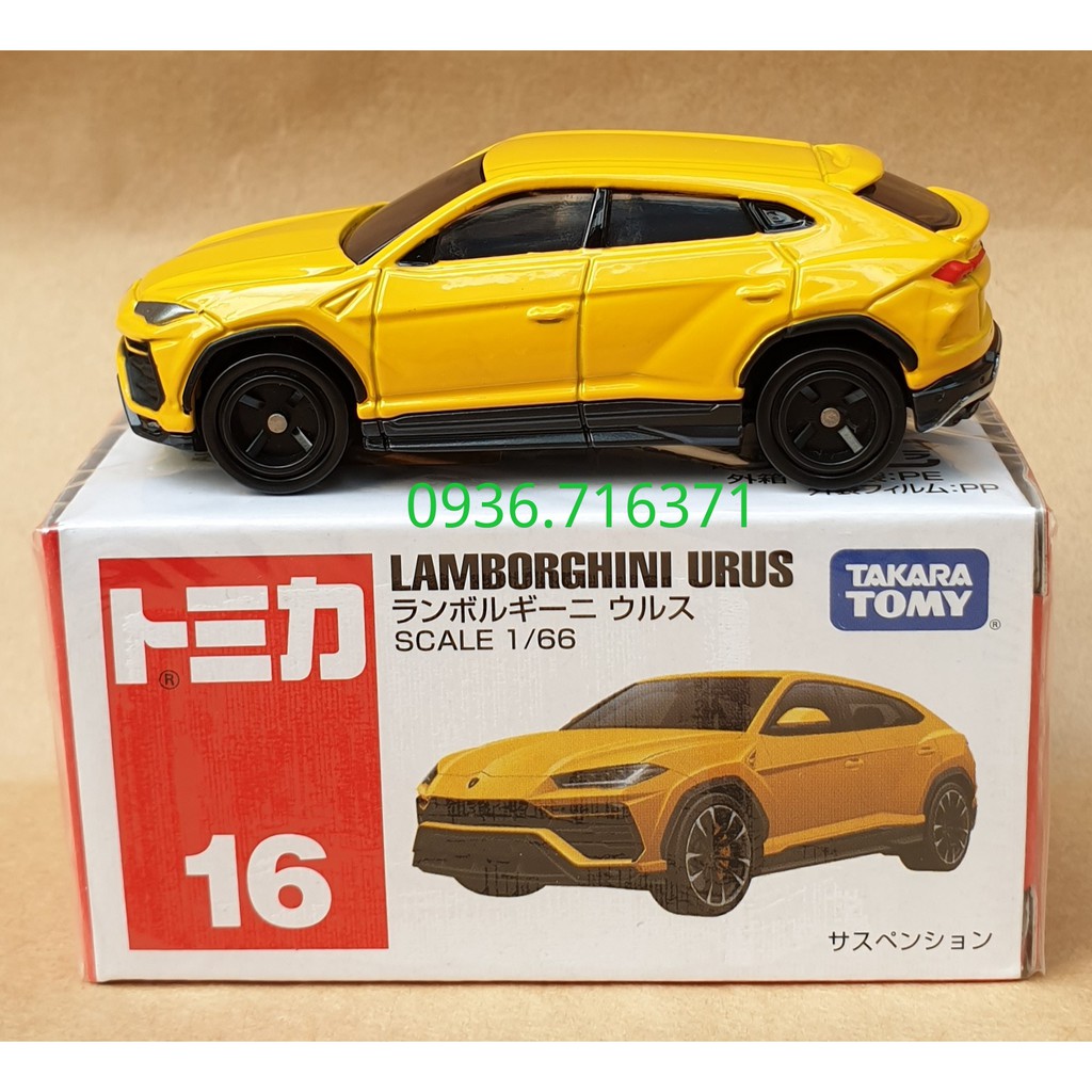 Mô hình xe Lambor màu vàng tomica Nhật Bản No16 (Có Hộp)