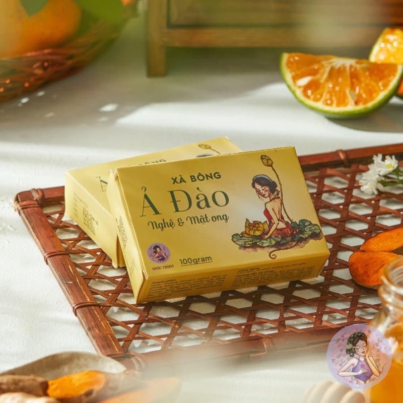 Xà bông nghệ, mướp đắng, handmade, thảo dược, thiên nhiên, sáng da, giảm mụn  chính hiệu MỘC NHAN 100g