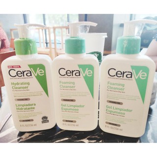 Sữa rửa mặt Cerave Facial Cleanser bản Pháp, Cerave da dầu & Da Khô size 236ml,Date2023