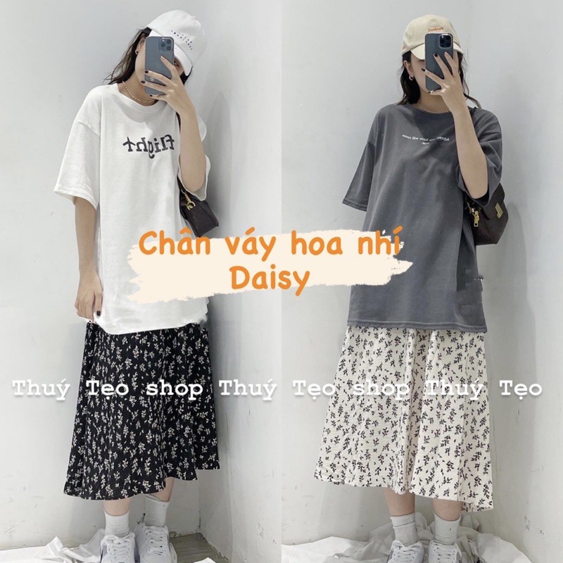 CHÂN VÁY HOA ULZZANG CẠP CHUN (ảnh thật/sẵn)