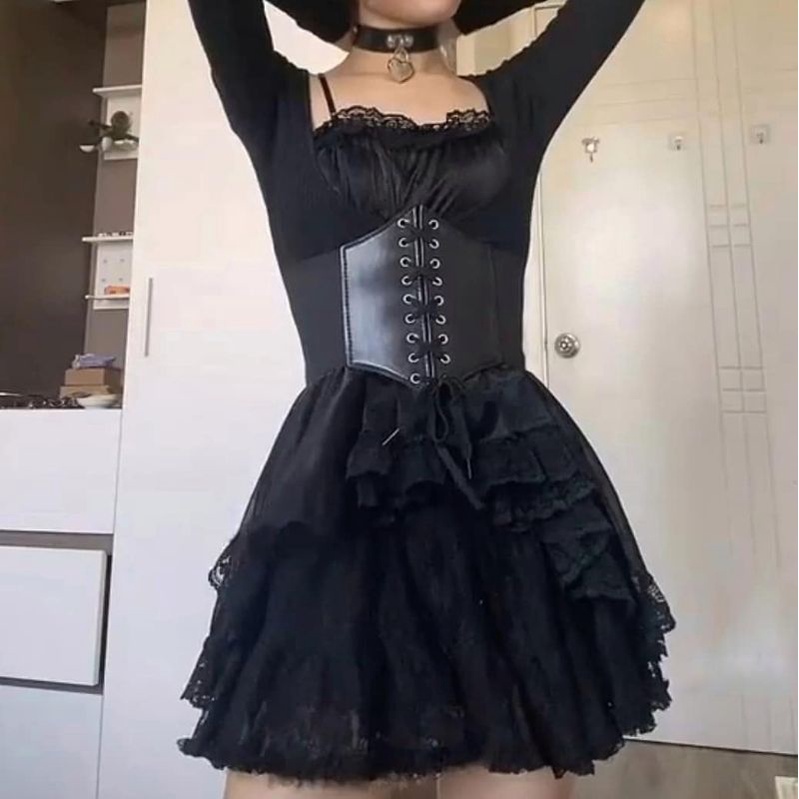Thắt lưng nịt bụng bản to các màu  | Gothic grunge retro vintage belt corset style