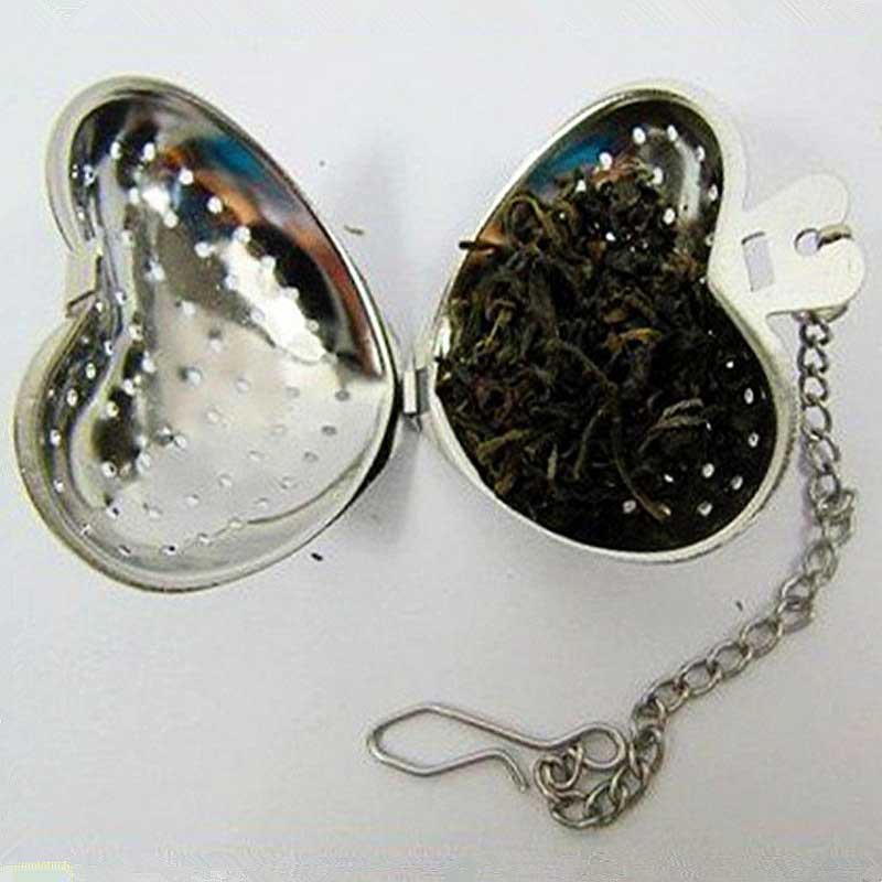 Dụng cụ lọc trà hình trái tim bằng thép không gỉ
