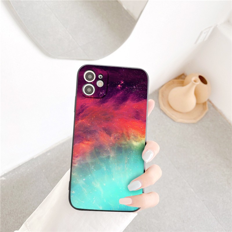 Ốp lưng iphone dải ngân hà lung linh viền vuông đẹp ốp iphone chống sốc x/xs/xr/xsmax/6/7/8/plus/se2020/12pro/12promax