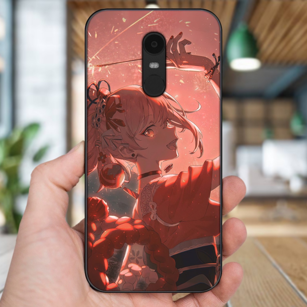 Ốp lưng Xiaomi Redmi 5 Plus viền đen in hình Yoimiya Genshin Impact