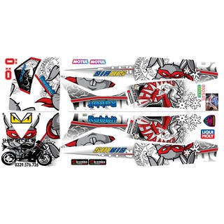 Tem Rời Sirius 110 & 50cc RABBIT MS 892645 - Tem dán xe Sirius 3 lớp cao cấp