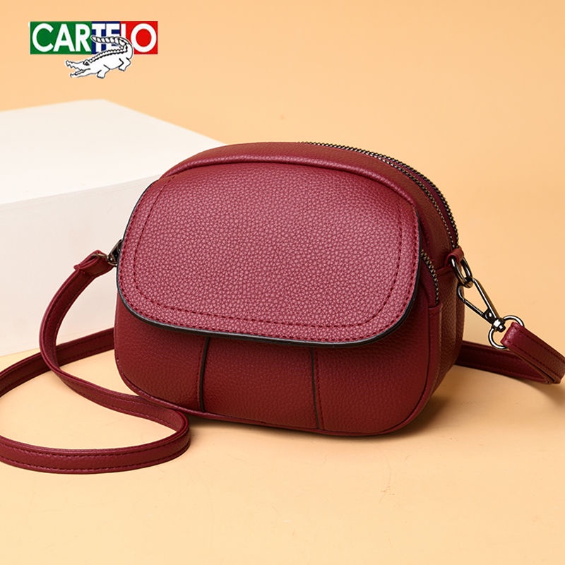 Túi Đeo Chéo Da Cá Sấu Mini Thời Trang Đơn Giản Phong Cách Retro Dành Cho Nữ