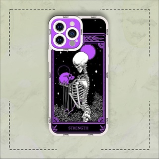 Ốp lưng iphone samsung xiaomi oppo cạnh vuông JM CASE Death Tarot họa tiết Strength