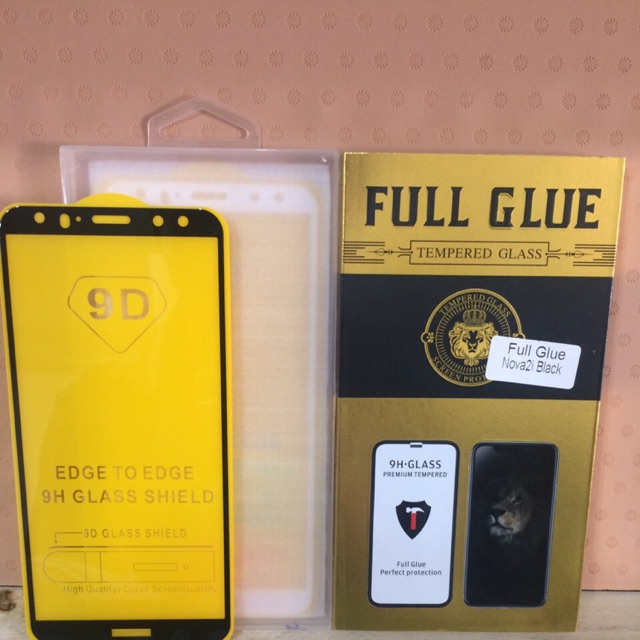 Kính full màn 9D glue Huawei Nova 2i