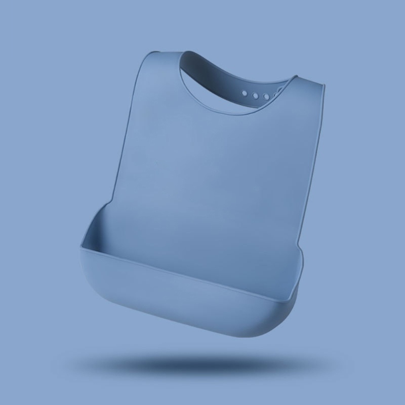 Yếm Ăn Silicone Màu Trơn Dành Cho Người Lớn Trẻ Em
