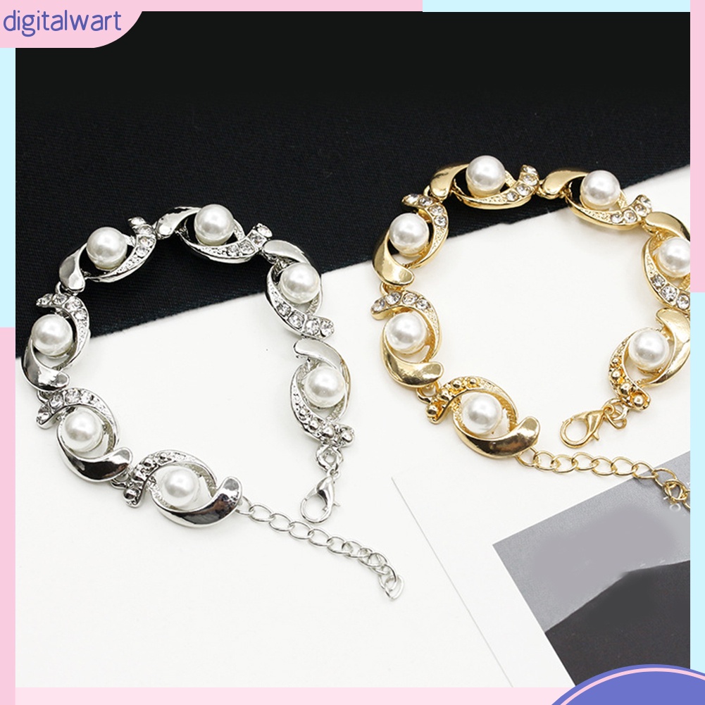 Vòng Đeo Tay Đính Ngọc Trai Giả Kiểu Dáng Thời Trang Dành Cho Nữ