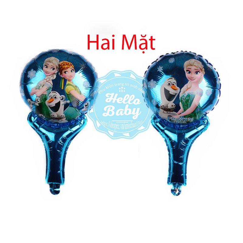 Bóng tráng nhôm tay cầm siêu nhân, anh hùng, bóng hình thú - Hello Baby