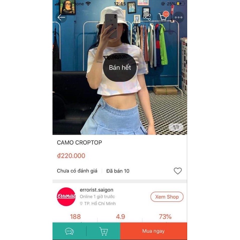 áo crop top errorist camo