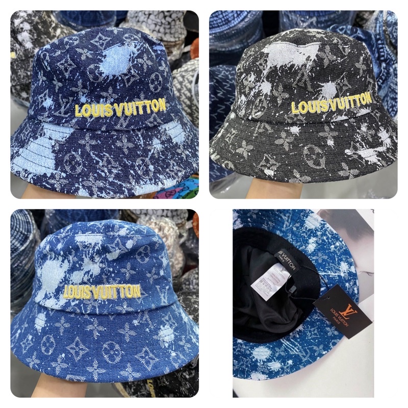 Nón bucket nam nữ, nón vành cụp vải jeans loang thời trang, phong cách