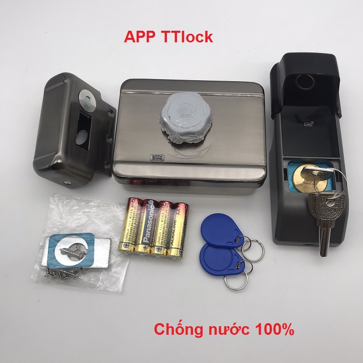 Khóa vân tay chống nước 100%, App TTlock quản lý trên điện thoại,  vân tay 1 mặt hoặc 2 mặt ( tùy chọn)