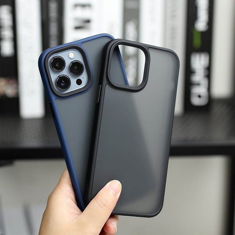 Ốp Điện Thoại Silicon Dày Dặn Trong Suốt Chống Rơi / Dấu Vân Tay Cho iPhone 14 13 12 11 Pro Max