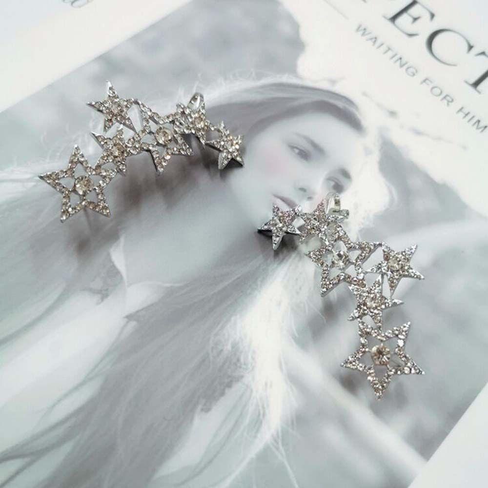 Khuyên Tai Dạng Móc Hình Ngôi Sao Sang Trọng Phong Cách Hàn Quốc|Bông Tai Dạng Móc Thiết Kế Độc Đáo Thời Trang