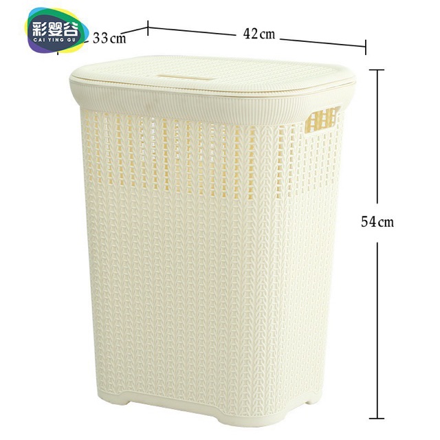 Sọt nhựa đựng quần áo có nắp kiểu Hàn Quốc size L1234