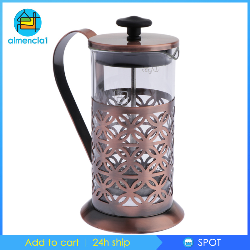 [ALMENCLA1]Stainless Steel Coffee/Tea French Press Coffee Press Plunger Cafetiere 350ML