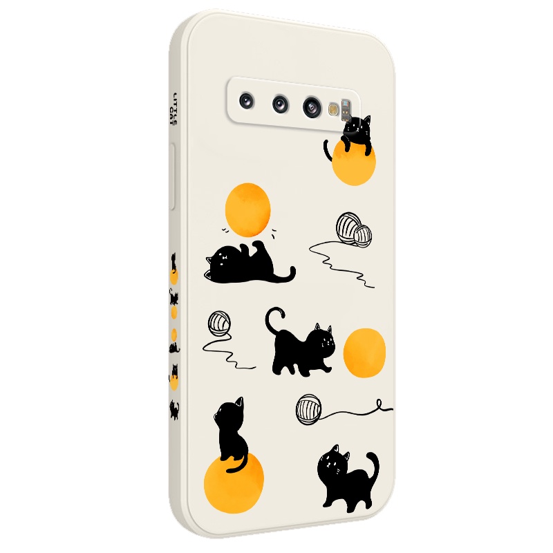 Ốp Điện Thoại Mềm Hình Mèo Sáng Tạo Cho Samsung Galaxy S10 S10E Plus S9 Plus