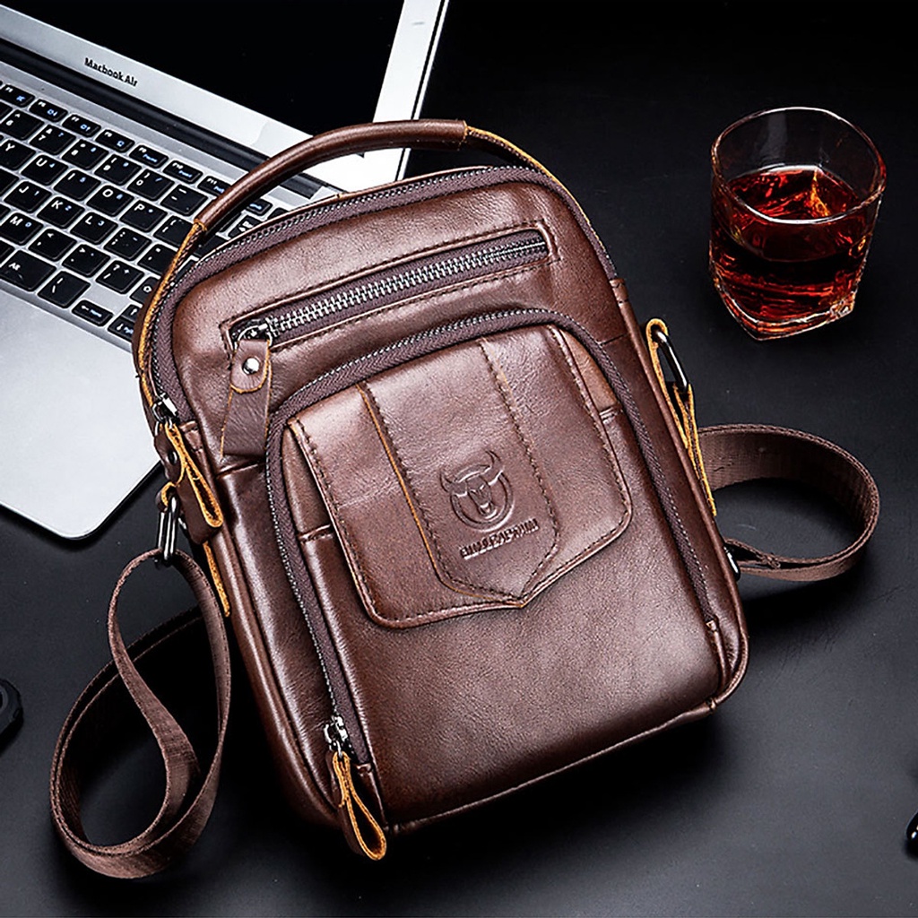 Túi đeo chéo nam DA tự nhiên BEE GEE – DCN9073