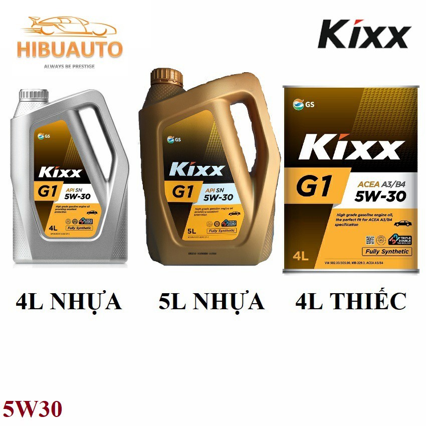 Kixx G1 – Dầu động cơ xăng Kixx G1 SN 5W30 - 10W40