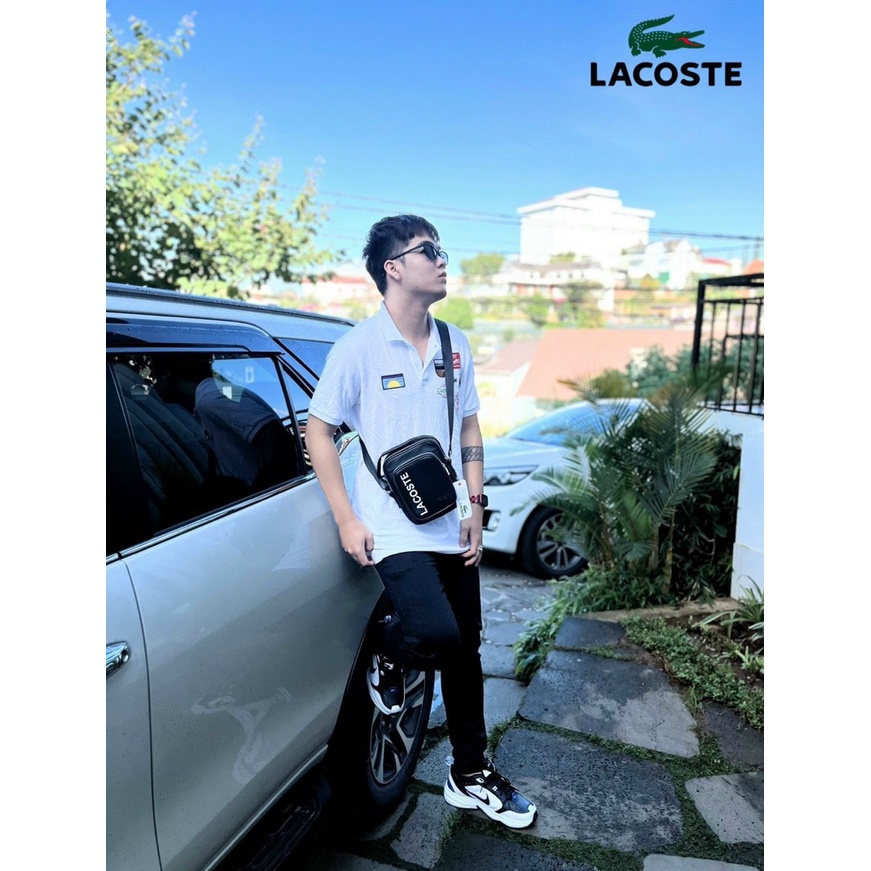 Túi Đeo Chéo IPAD Lacoste New 2022 Chống Thấm | Túi Đeo Đứng LC New 2022 Logo Sắt Full Tag + Túi vải