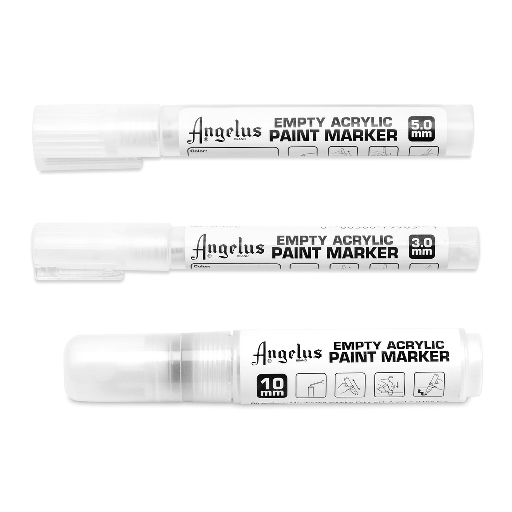 Bộ bút marker để vẽ màu acrylic Angelus Empty Paint Marker - Ngòi 5mm (14pc)