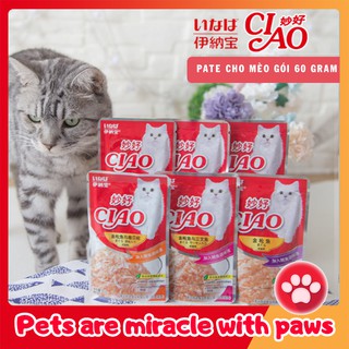 Thức ăn pate cho mèo inaba ciao gói 65 80gr