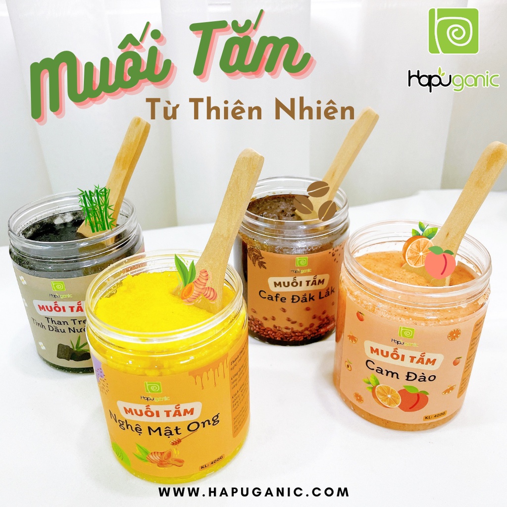 Muối Tắm Tẩy Da Chết Toàn Thân Bath Salt Scrub 400g HaPu Organic