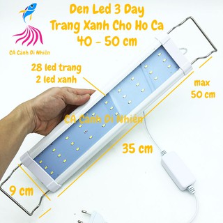 Đèn LED TRẮNG XANH máng VIPSUN 3 dãy cho hồ cá 40 - 50 cm KS-400