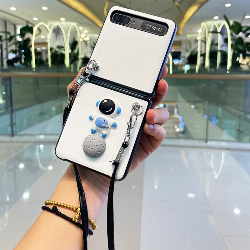 Bao Da pu Điện Thoại Nắp Lật Kèm Dây Đeo diy Cho samsung galaxy z flip 4g 4 3 flip4 flip3 5g f7070 f7000 f7110