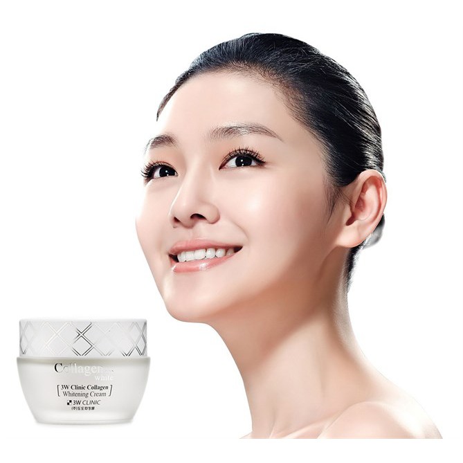 [Chính hãng] Kem dưỡng trắng da tinh chất Collagen 3W Clinic Collagen Whitening Cream 60ml