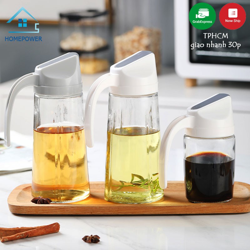 ✅[GIÁ SỈ] Bình Thủy Tinh MEIZI Đựng Dầu Ăn, Nước Mắm, Xì Dầu Tự Động Mở Nắp