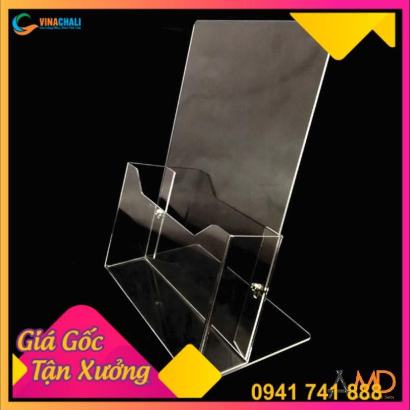 Kệ Để Tờ Rơi Để Bàn, Kệ để giấy tờ rơi, Kệ Để Tài Liệu, Giấy Tờ Khổ Giấy A4 A5 A6 Mica 1 tầng